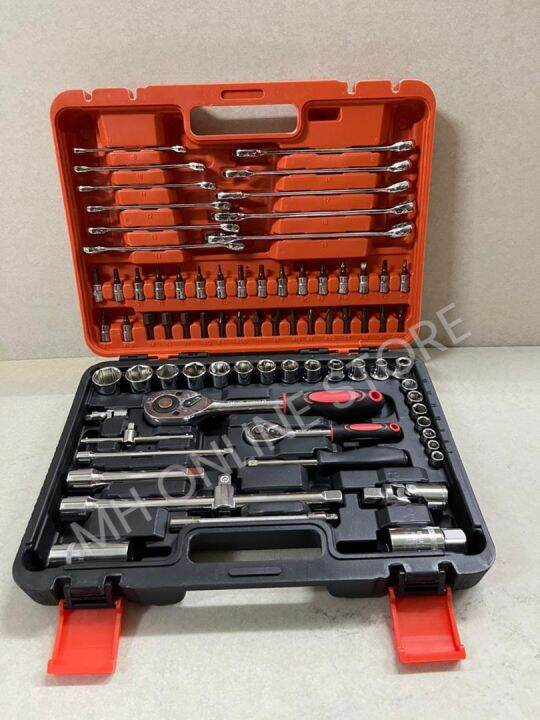 SATAGOOD 78pcs Ratchet Box Socket Set Box Set Spanner Set Wrench Set