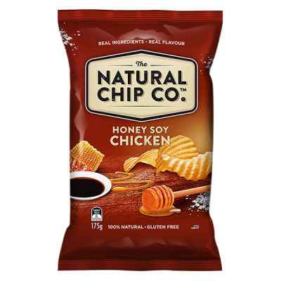 The Natural Chip Co Honey Soy Chicken 175g เดอะเนเชอรัลชิปมันฝรั่งแผ่นหยักทอดกรอบรสฮันนี่ซอย ชิคเก้น 175 กรัม (2751)