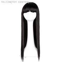 Black Straight Wig Fei-Show Synthetic Long Flat Bangs Carnival Hair Heat Resistant Halloween Costume Cos-play Women Hairpieces [ Hot sell ] TOY CENTER