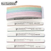 25/50 Pcs Professional Gray Half Moon Nail Art Files Nails Accessories and Tools Grit 80/100/150/180/240 Manicure Sanding Block