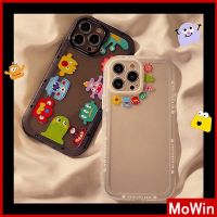 ﺴ™ Mowin - เข้ากันได้สำหรับ เคสไอโฟน เคสไอโฟน11 เคสโทรศัพท์ iphone 13 pro max เคส iPhone ซิลิโคนนุ่มเคสใสถุงลมนิรภัยกันกระแทกกล้องป้องกันการ์ตูนมอนสเตอร์น่ารักสำหรับ iPhone 11 Pro Max 13 Pro Max 12 Pro Max 7Plus xr XS Max