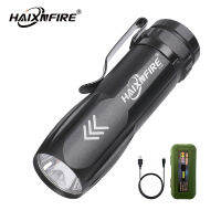 HaixnFire ไฟฉายคุ้มครอง X100,ไฟฉายชาร์จไฟผ่าน USB ไฟฉายตั้งแคมป์