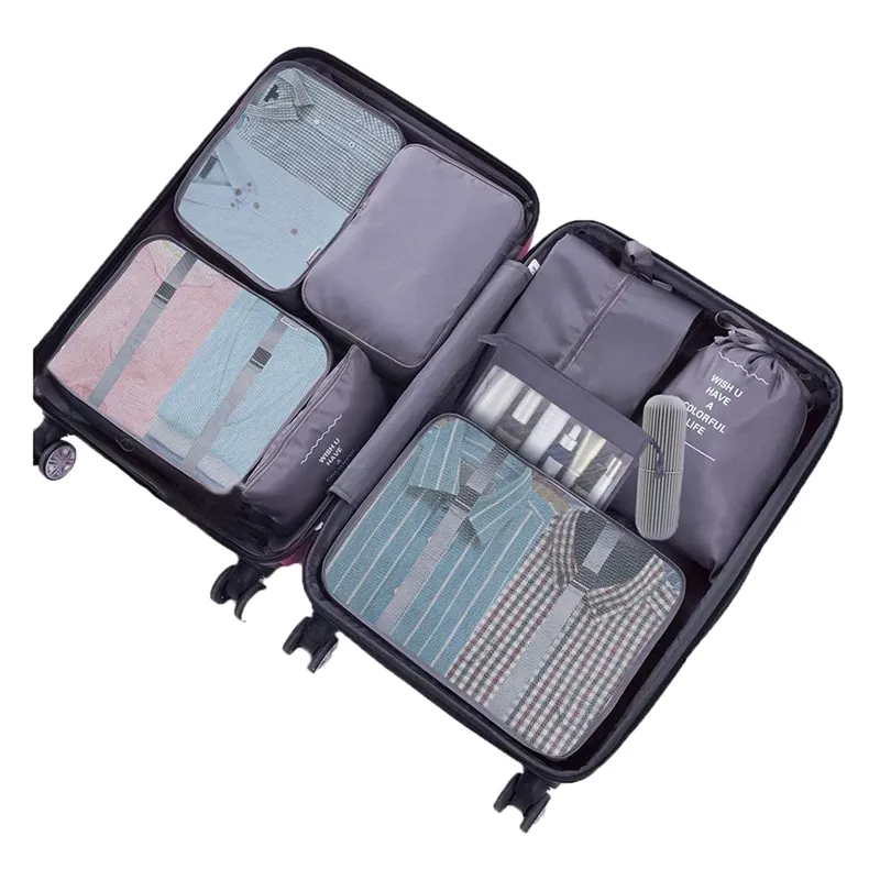 Yamyone 9 Pcs Packing Cubes for Travel,Travel Packing Cubes Lightweight Suitcase Organizer Bags Set Luggage Packing Organizers for Travel Accessories
