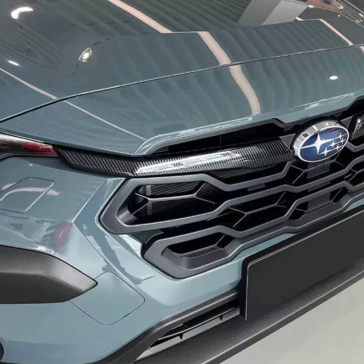 For Subaru Crosstrek 2024 ABS Carbon Fiber Exterior Car Head Front Face