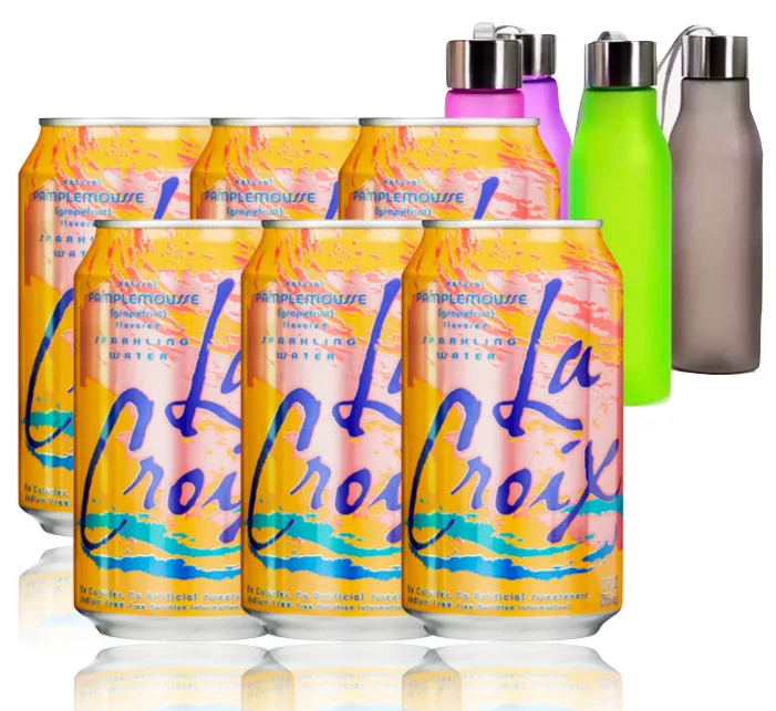 La Croix Sparkling Water Grapefruit, 12 oz set of 6 with FREE FROSTED