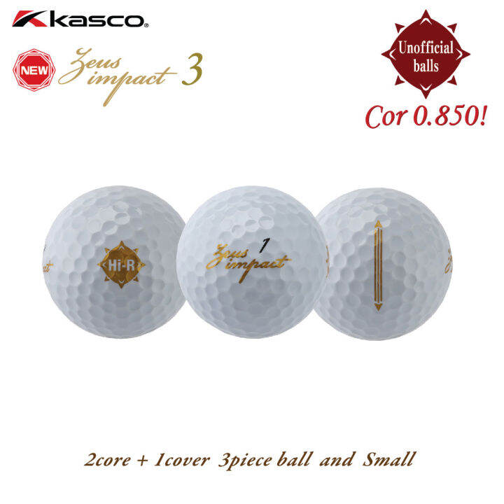 kasco-zeus-impact-3-hicor-golf-ball-for-men-1dz-ลูกกอล์ฟผู้ชาย-ตีไกล-ผิดกฎ-รุ่นใหม่-zeus-impact-3-1โหล