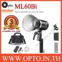 ML60Bi Godox 2800K-6500K Sport Light for Video and Photographer ไฟLED 60Wสปอร์ตไลท์สำหรับวีดีโอ2สี(ประกันศูนย์opto)