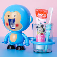 3 In 1 Automatic Toothpaste Dispenser Cute Squeezers Cup holder Toothbrush Holder Wall for Kids Bathroom Accessories Set