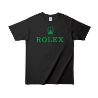 เสื้อยืดผ้าฝ้ายพิมพ์ลายขายดี เสื้อยืด ลาย โรเล็กซ์ ROLEX SWATCH นาฬิกา โรเล็กซ์  003S-5XL