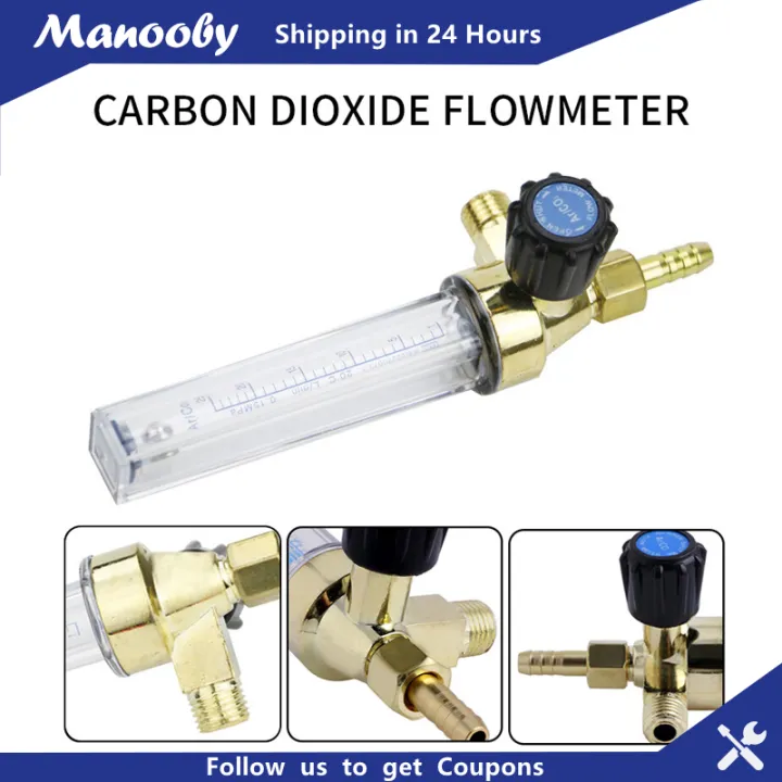 Manooby Argon CO2 Gas Flow Meter Flow Rate Gas Shielding Welding Tool