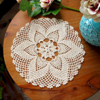 ร้อนรอบดอกไม้ผ้าฝ้าย placemat ถ้วย coaster handmade คริสต์มาสตารางเสื่อผ้าโครเชต์กาแฟ doily งานแต่งงาน pad-mu xuan trade