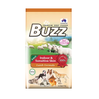 Buzz อาหารสุนัขโต รสเนื้อแกะ เม็ดใหญ่ Indoor &amp; Sensitive Skin Lamb Flavor Large Kibble