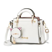 【 Party Store 】 Vento Marea Summer Women Bag Side 2023 New Pu Leather Cute Cat Totes Design Ladies Shoulder Purse amp; Handbag Sweet White Shoulder