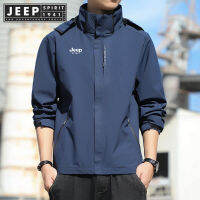 JEEP SPIRIT 1941 ESTD เสื้อแจ็คเก็ตกันลมผู้ชาย,เสื้อคลุมด้วยผ้าลำลองขนาดใหญ่,ฤดูใบไม้ร่วงฤดูใบไม้ผลิ,2022