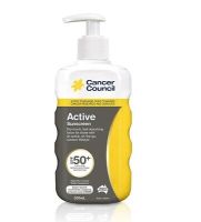 Cancer Council Active Sunscreen SPF50+ UVA/UVB แคนเซอร์เคาน์ซิล โลชั่นกันแดด สูตรแอคทีฟ (Australia Imported) 200ml.