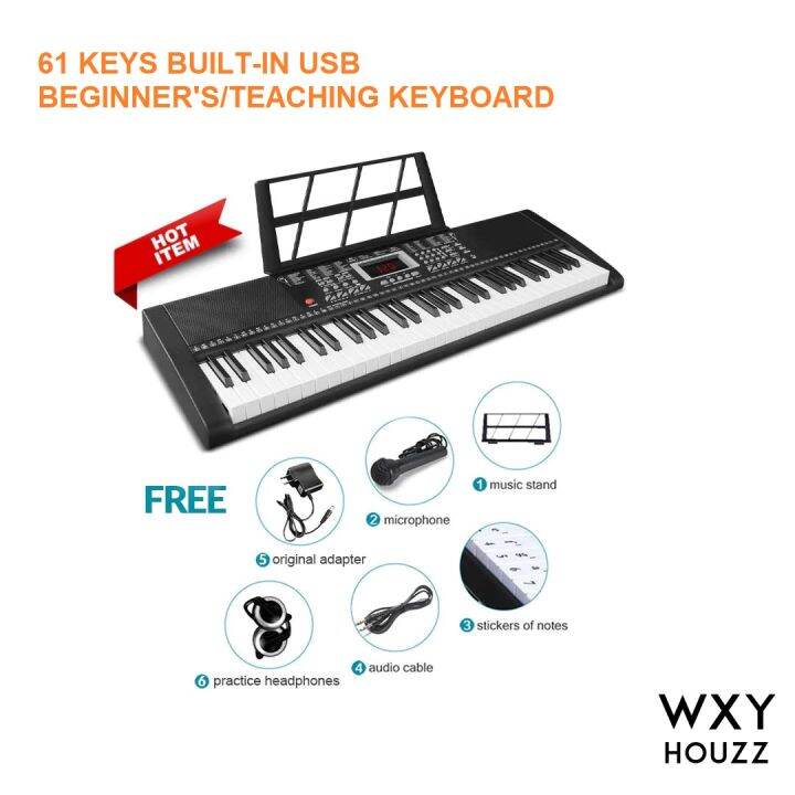 Portable BLW EK61T 61 Keys Adult Size Electric Piano Learning Keyboard