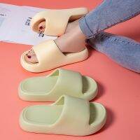 New Fashion Women Summer Soft Slippers Thick Platform Bathroom Home Men Indoor Non-Slip Anti-Slip Female Cloud Cushion Slides