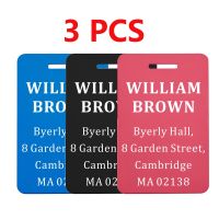 【DT】 hot  3pcs Personalized Travel Luggage Tag Baggage Custom Name Address Trip Tags Suitcase Label Holder Luggage Tag Travel Accessories