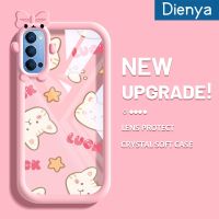 เคส Dienya สำหรับ OPPO Reno 4 5G Reno4 5G Reno 4 SE เคสการ์ตูนดาวและแมวน่ารักนุ่มกันกระแทกสีสันสดใสเคสโทรศัพท์โปร่งใสปลอกซิลิโคนป้องกันเลนส์กล้องมอนสเตอร์ที่น่ารัก