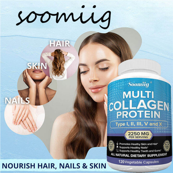 Collagen Supplement / Collagen Complex Type I, II, III, V, X / Anti