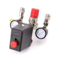 Air Compressor Pressure Control Switch Valve 0.5-1.25MPa With Manifold Regulator Gauges WF4458037