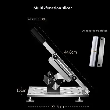 Manual Meat Slicer Cutter Chicken Cutter Stainless Steel Machine for Lamb  Chops Beef Fish Vegetable Meat Chopper 