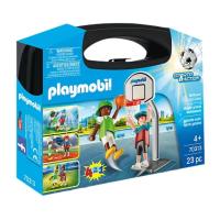 Playmobil กล่องพกพาโมบายเวิลด์70313กีฬาหลากหลายของเล่นปริศนาสำหรับเด็ก