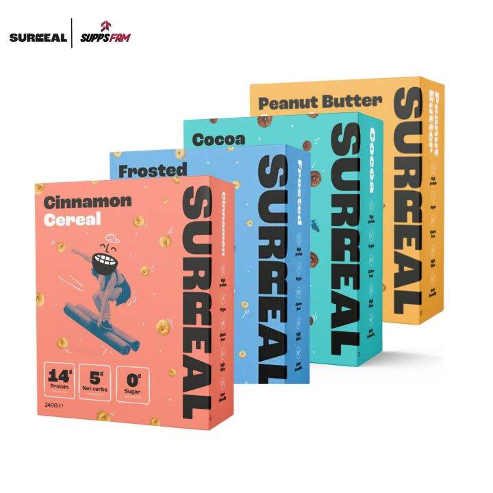 Surreal High Protein Healthy Cereal Zero Sugar, Plant Based, High