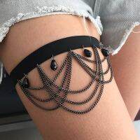 ✖✸ P0052 Pendant Sexy Elastic Garter Belt Punk chain Garters Leg Ring Harness Gifts Adjustable Size