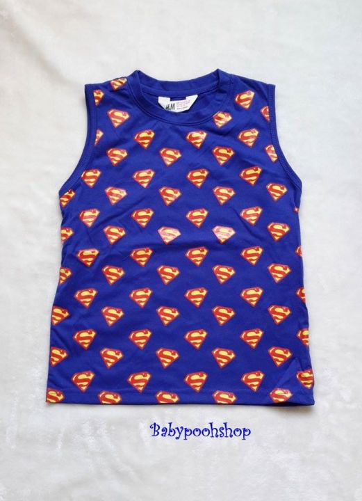 เสื้อกล้าม เด็กสกรีนลาย superhero 4 แบบ เนื้อผ้า cotton Size : 2-10y