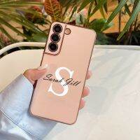 [On1ine 3C Digital} เคส S20 FE เคสชุบชื่อแบบกำหนดเองสำหรับ Samsung S22 S23 S21อัลตร้า S10บวกหมายเหตุ20 10 Pro กรอบซิลิโคนนิ่ม