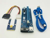 60CM PCIE Riser Card PCI-E PCI Express 1x to 16x USB 3.0 Cable SATA to 4Pin IDE Molex Power Supply for BTC Miner Machine Mining Cables