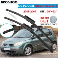 Car Wiper Blade For Renault GRand Scenic 2 26 quot; 22 quot; 2005-2009 Auto Windscreen Windshield Wipers Blades Window Wash Fit Hook Arms