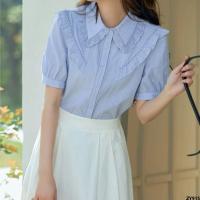 เสื้อเชิ้ตสินค้าใหม่ ]2847A สีฟ้า D3XCS1225 แฟชั่น [