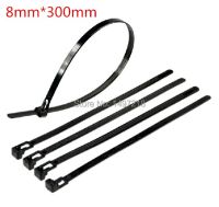 Freeshipping Multifunction 100 pcs/lot 8x300 mm Releasable Nylon Cable Tie Plastic Zip Ties Black White Cable Management