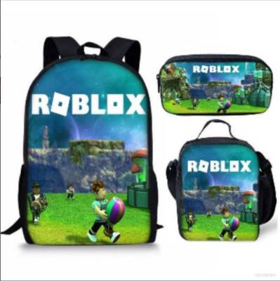 Roblox Backpack shoulder bag pencil case Women Men Student Large Capacity Breathable Personality Multipurpose Bags