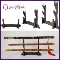 JUNGLEPIA 1 ~ 3ชั้น ขาตั้งดาบซามูไร สีดำสีดำ บอร์ดความหนาแน่นสูง ขาตั้ง Katana แข็งแรงทนทาน ที่วางขลุ่ย ดาบดาบ