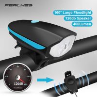 ✹✲ Horn With Light For Bicycle Electric Bicycle Horn And Light Rechargable MTB Bicycle Light Lanterna Cycling Flashlight Luces Para