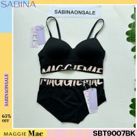 SABINA SOFT &amp; COZY (เซตชุดชั้นใน) ไร้โครง รุ่น MAGGIE MAE รหัส SBT9007BK+SUT9007BK สีดำ