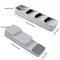 Kitchen Accessories Storage Box Plastic Knife Block Holder Drawer Knives Fork Spoons Knife Stand Cabinet Tray Kitchen Organizer