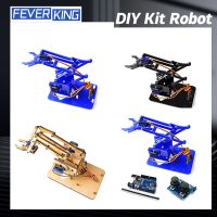 DIY Kit Robot 4 DOF Unassembly Acrylic Mechanical Arm Robot Manipulator Claw for Arduino Maker Learning