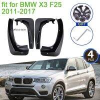 4X สำหรับ BMW F25 X3 2011 2012 2013 2014 2015 2016 2017อุปกรณ์เสริมสำหรับบังโคลนรถยนต์แผ่นกันกระเซ็นกันชนหน้า