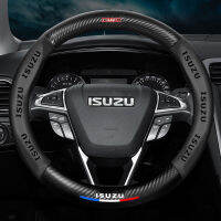 พวงมาลัยรถชุดโลโก้ ISUZU สำหรับ ISUZU D-MAX DMAX MUX Trooper Panther Breathable อุปกรณ์จัดแต่งทรงผม