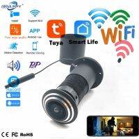 กล้องรูตาประตูขนาดเล็ก1080P Wi-Fi P2p Ip แบบไร้สายใน Vif การตรวจจับการเคลื่อนไหวระบบเสียงสองทาง Tuya กล้องวงจรปิดไร้สายช่องทีเอฟ