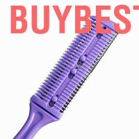 Buybest1 Double Sides Cutting Thin Haircut Sheet Comb Beauty Salon Home Barber Hair Trimmer Tool Purple