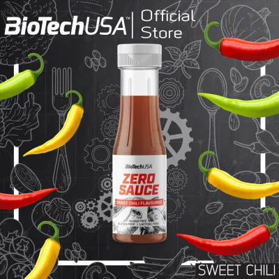 BioTechUSA Zero Sauce 350ml. Sweet Chili (ซอสรสพริกหวาน ราด จิ้ม หมัก ปรุงอาหาร ไม่มีน้ำตาล คีโตทานได้)Health foods