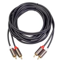 1M 1.8M 3M 5M Audio Cable 2RCA To 2RCA Lotus Cable AV Four-head Rca Power Amplifier Cable Aluminum Alloy For CD Player Speakers Cables