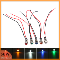 ? SUW ไฟแสดงสถานะ LED 5X 12V-24V 6MM, แผงหน้าปัดแผงหน้าปัดไฟเตือน