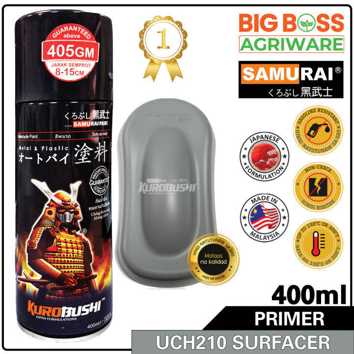 Samurai Spray Paint Undercoat Primers (Grey & Red) Lazada PH