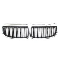 Car Chrome Double Line Front Hood Kidney Grill Mesh Sport Racing Grills for BMW 3 Series E90 E91 2005-2008